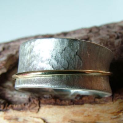 Dreh-Ring Silber/Gold